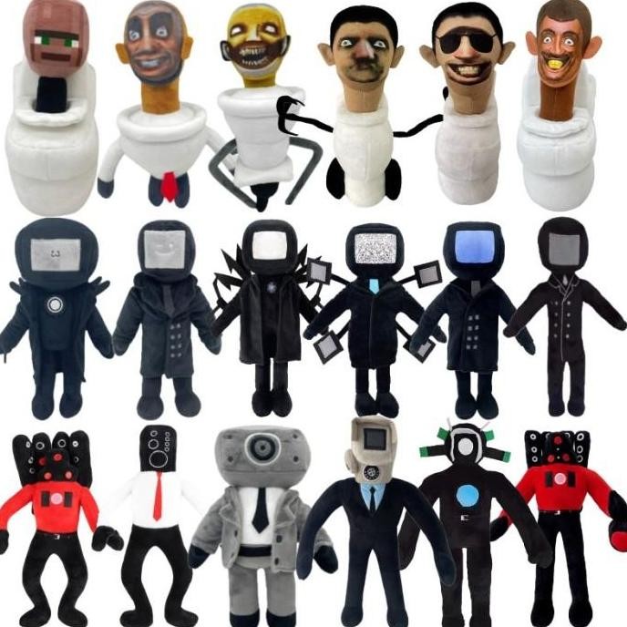 NEW - Mainan Boneka Skibidi Toilet Mainan Mewah Lucu Prank Game