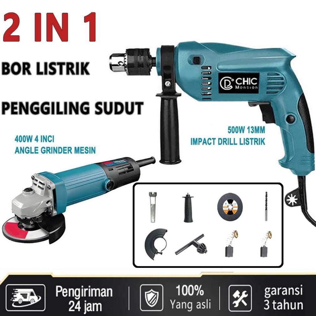 2 IN 1 bor dan gerinda mesin bor listrik bor gerinda paket bor dan gerinda mesin gerinda tangan pake