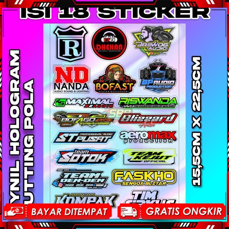 

Desain Baru STIKER HOLOGRAM SOUND SYSTEM CUTTING ISI 17 | Viral Kekinian Terbaru 2025 RZ-07
