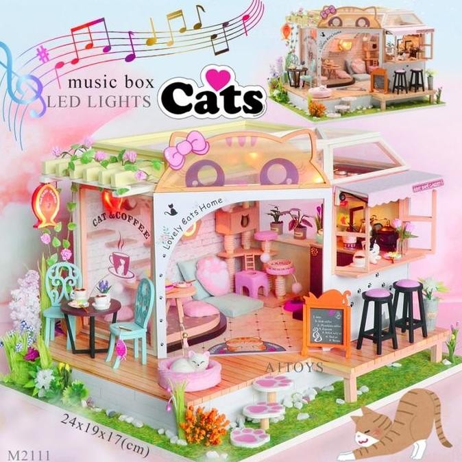 TERLARIS - Dollhouse rumah rumahan miniatur DIY roleplay mainan edukasi LOTBS