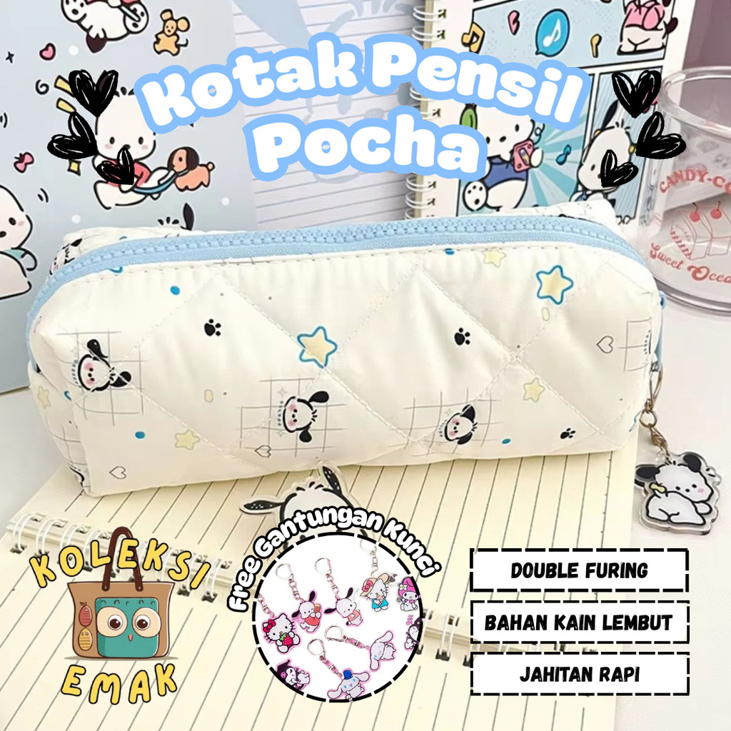 

Kotak Pensil Pocha dan Teddy Bear Tempat Pensil Sanrio Lucu Kapasitas Besar Stationery Bag Premium Korea FREE GANTUNGAN KUNCI SB-11