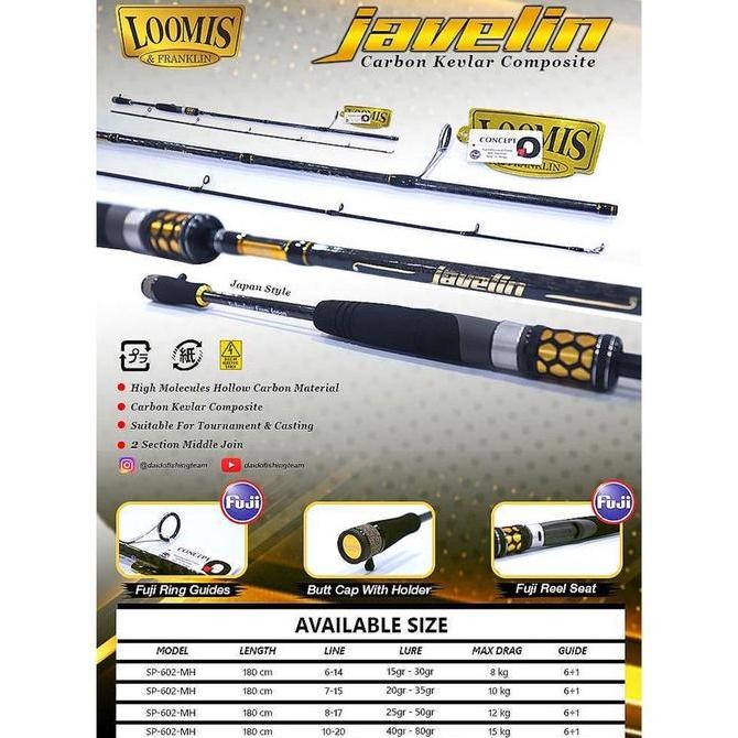 Joran Loomis Javelin 180cm 6-14lb 7-15lb Original