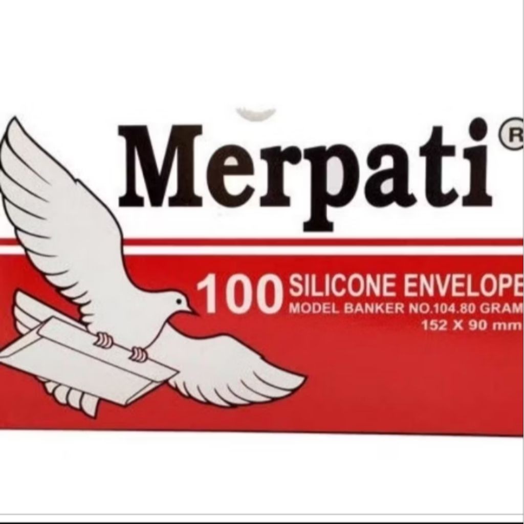 

Amplop Putih Polos Tebal 104 Merpati 80 GSM + Perekat 15,2 x 9 cm isi 100 pcs