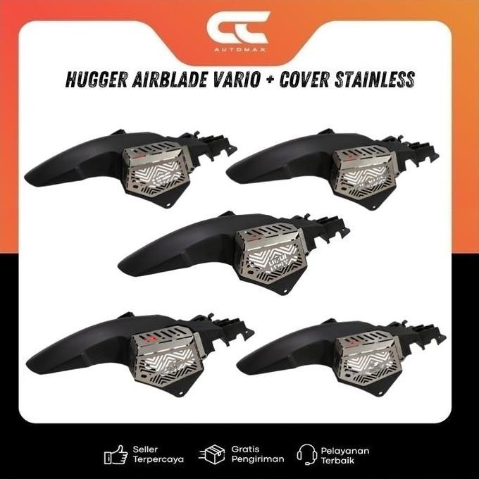 Promo HUGGER VARIO 125 150 OLD NEW + COVER RESERVOIR STAINLESS COD