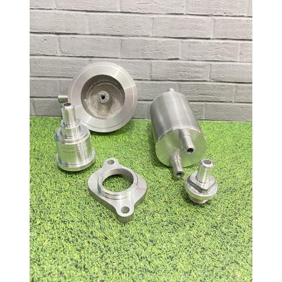 Terlaris Paket Tutup Timing Sentrik Pagoda Tabung Hawa Tutup Oli Cnc Chrome Supra 125 Honda Terlaris