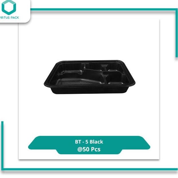 Virtuspack / Mika / Bento Box 5 Sekat / Lunch Box / Bt-5 / 50 Pcs