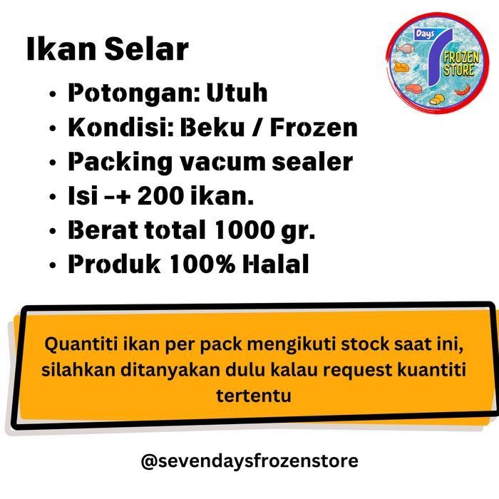 

LS Ikan Selar Beku Frozen Premium Quality Kemasan 1 Kg
