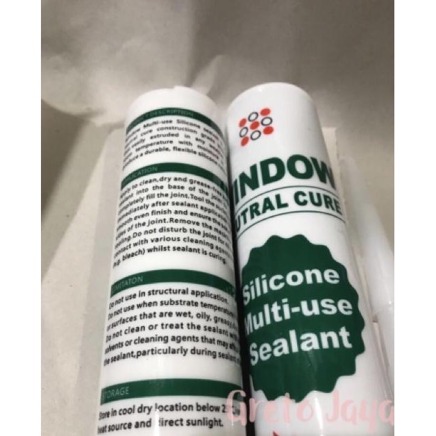 Best - ( Window GRH ) Lem Kaca Silikon Sealant Silicone Netral Neutral WINDOW GRH Sealan Silicon