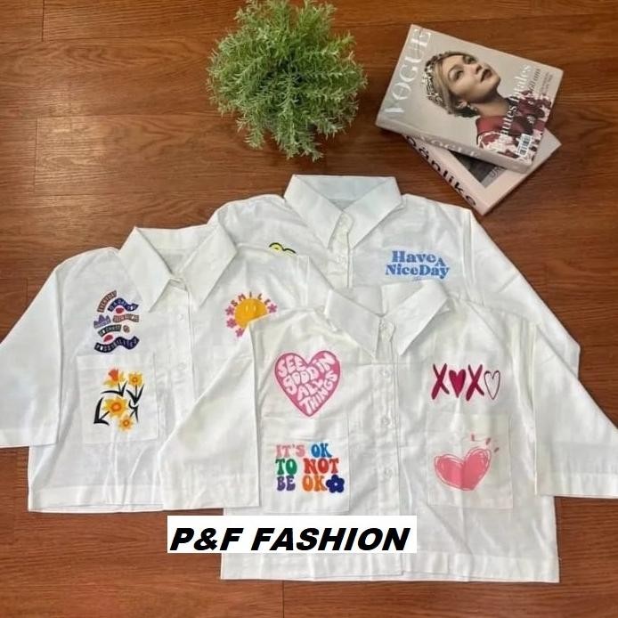 Terbaru - DAISY SHIRT KEMEJA LINEN CROP