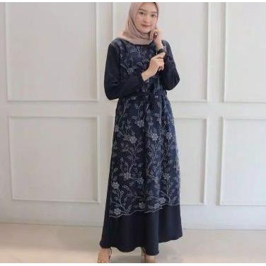 DS109 }} GAMIS WANITA ELA MAXI KEKINIAN TILE MUTIARA, GAMIS SIMPLE ELEGANT DRES