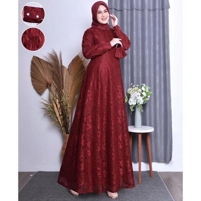 DV83 }} Gamis Burkat Terbaru Bahan Import Premium / Gamis Jumbo Premium