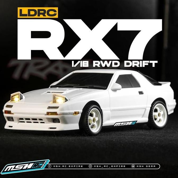 Rc drift LD802 MAZDA RX-7 RWD :8 2.4ghz lampu LED depan rc car