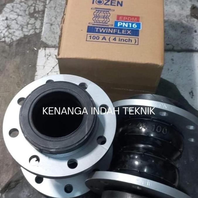 TERBARU 4" inch Flexible Rubber Joint TOZEN Twinflex PN16 / DN100