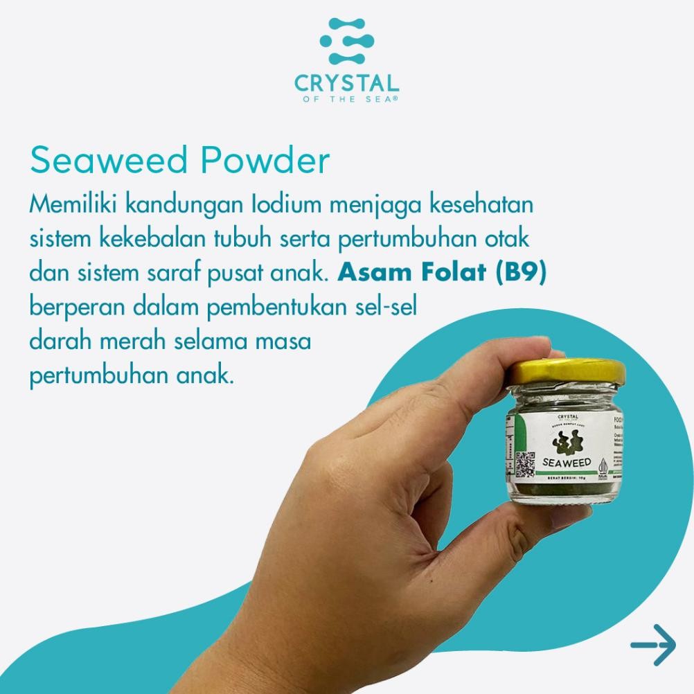 

Crystal Of The Sea | Seaweed Powder (10Gr) (40Gr) / Bubuk Rumput Laut / Bubuk Nori - Taburan Sup Mpasi Non Msg