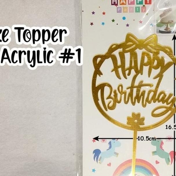 

Cake Topper Happy Thday Bday Tusukan Topping Cake Kue Ulang Tahun