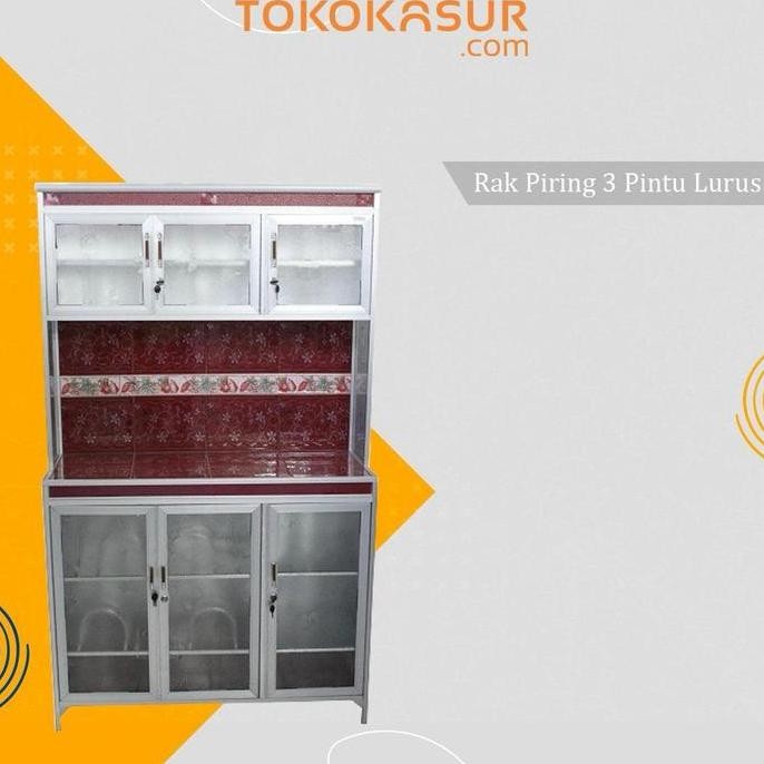 Rak Piring 3 Pintu Alumunium Keramik Standard List