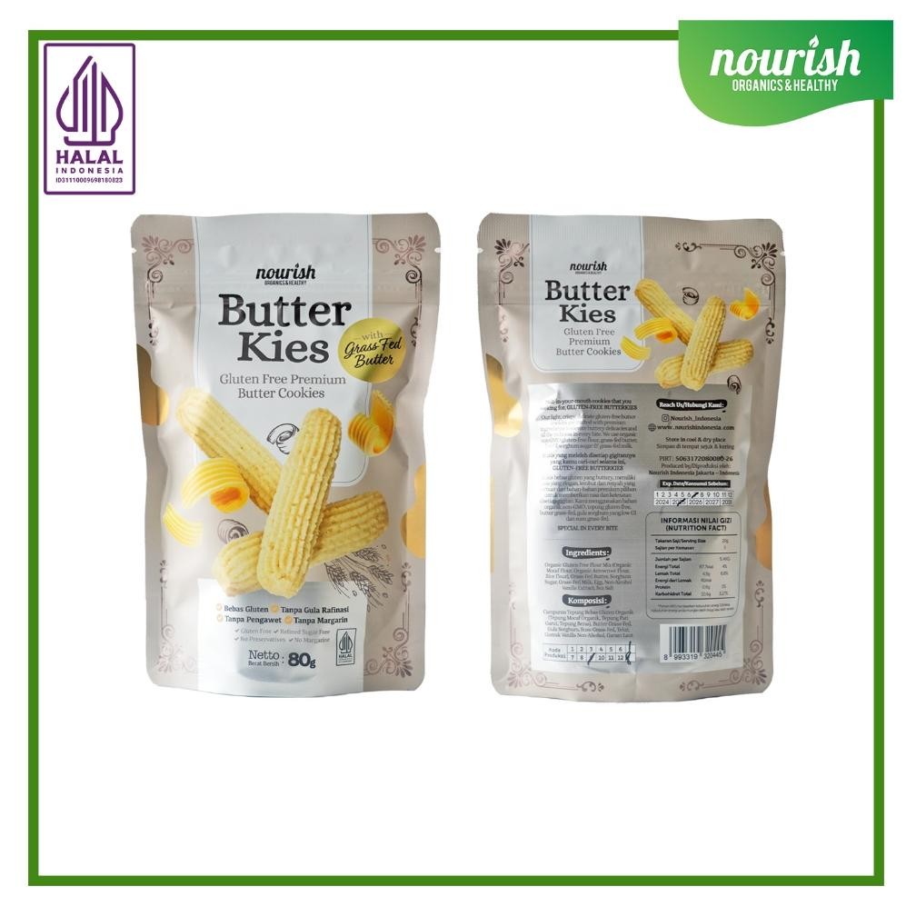 

Butter Kies - Gluten Free Premium Grass Fed Butter Cookies 80Gr
