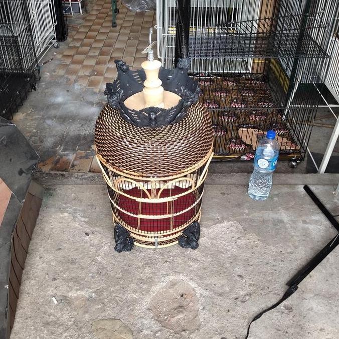 TERMURAH - sangkar perkutut mahkota rajut/kandang perkutut rajut mahkota