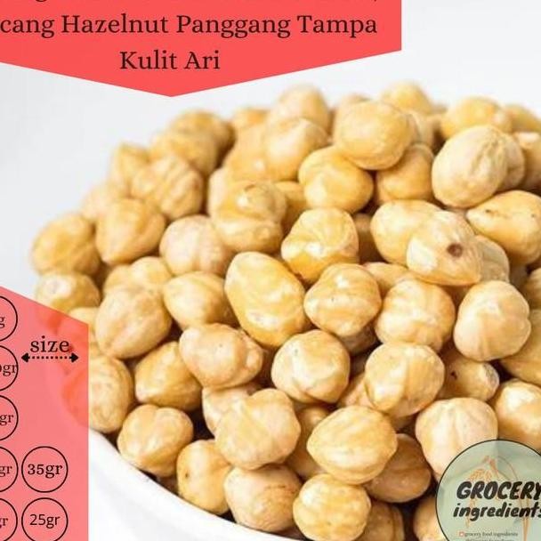 

Kacang Hazelnut Skinless Roasted 250Gr Kacang Hazelnut Panggang Tampa Kulit Ari