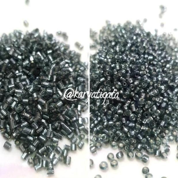 `````````] Mote Manik Payet Bambu Pendek Semi Jepang KING 10 Gram - Abu Tua