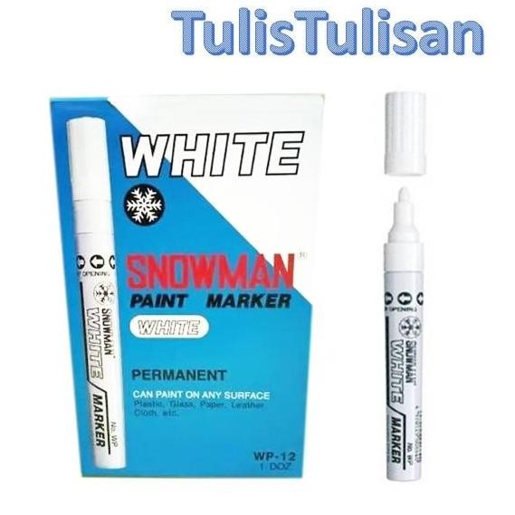 

Spidol Putih / White Marker Besar Snowman Permanent PER-LUSIN