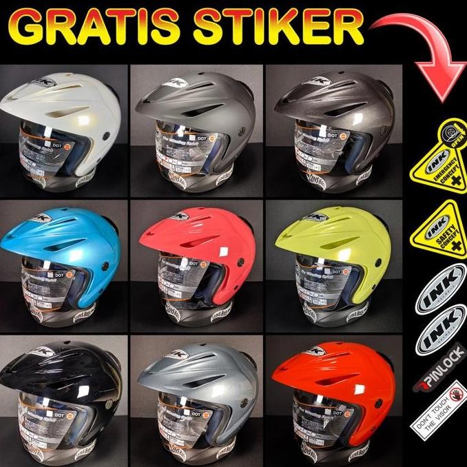 TERMURAH - HELM INK TOPI CX22 CX 22 solid polos motif