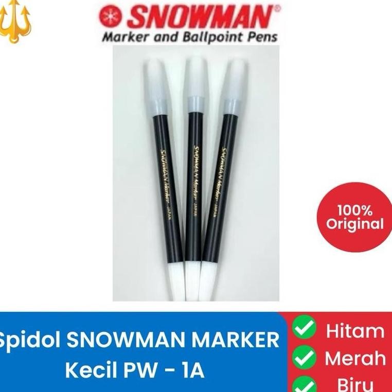 

Promo Terlaris [Harga 1 Lusin] Spidol Kecil Snowman Pw-1A Hitam Biru Merah Promo