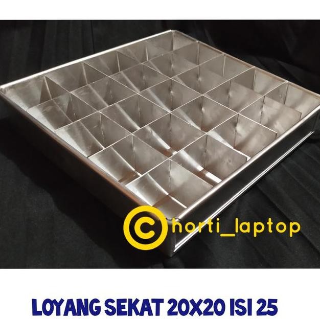 

Loyang Brownis Sekat Loyang Sekat 20X20 Isi 25