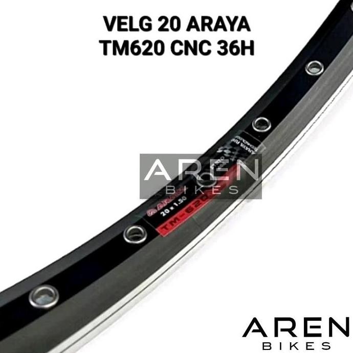 VELG SEPEDA 20 INCH ARAYA TM620 LUBANG 36 HOLE 36H RIM RIMS DOUBLE CNC SELI LIPAT MINION BMX FEDERAL