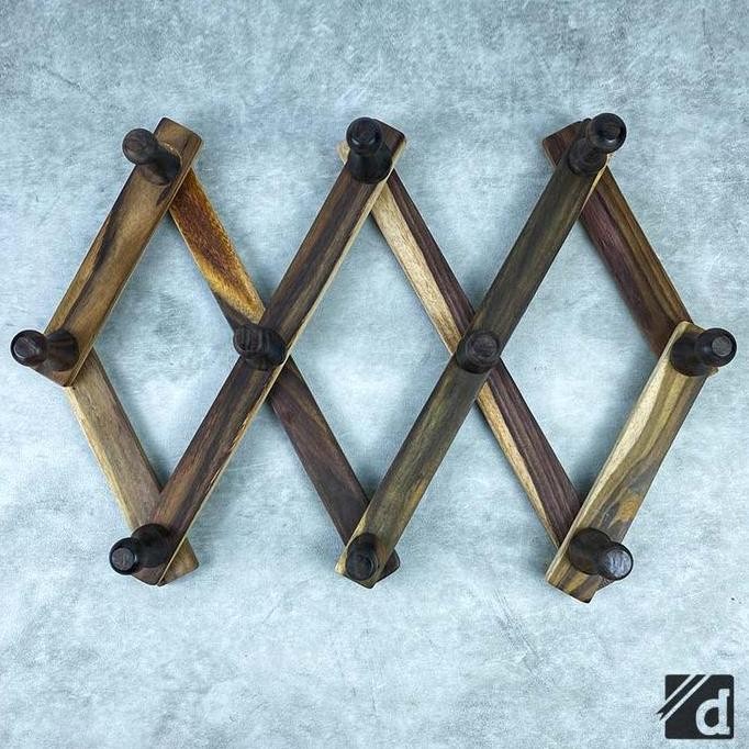 Kapstok/Hanger Jadul Kayu Sonokeling, Isi 0 Cantolan Bisa Molor