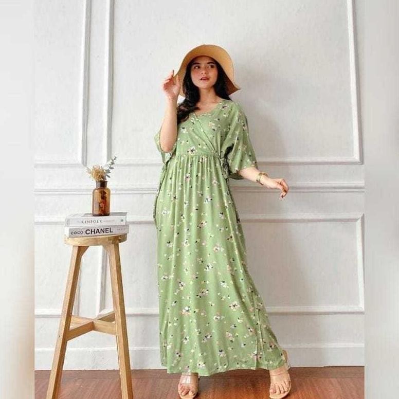 Bisa Cod Baju Daster Dress Kimono Piyama Kareen Serut Dada Tidur Remaja Wanita Tali Samping Kanan Ki