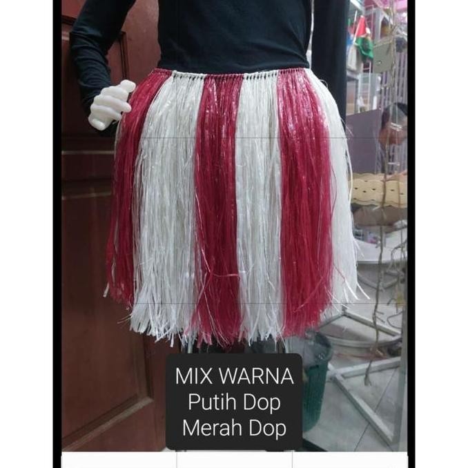 Rok Rumbai Merah Putih Aksesoris Karnaval Pesta Hari Kemerdekaan Hut Ri