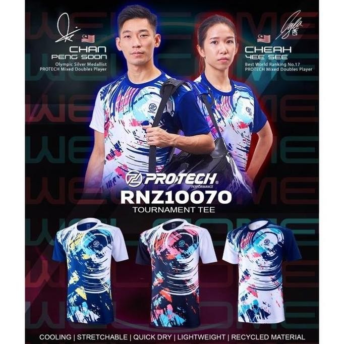 Kaos Badminton Protech For Badminton Player Rnz10070/Rnz 10070 Blue