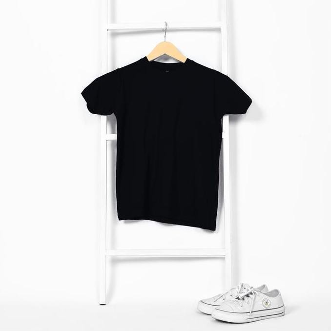 KAOS POLOS ANAK 1-12 TAHUN/HITAM