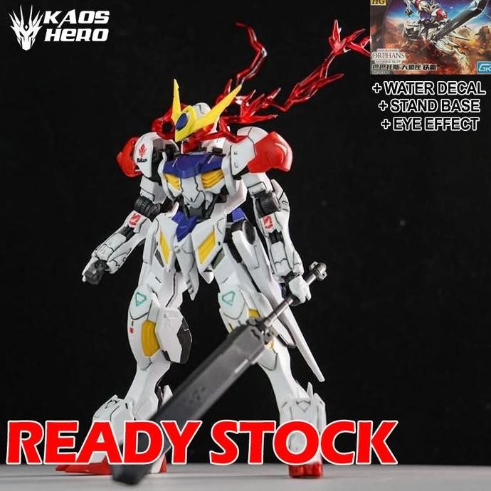 Gaoke HG 1/144 Barbatos Lupus + Stand + Water decal + eye effect GK Model kit
