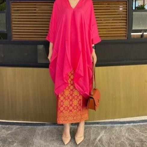 BLOUSE KAFTAN TUNIK ARUNA VISCOSE SEMI SUTRA (hanya atasan)