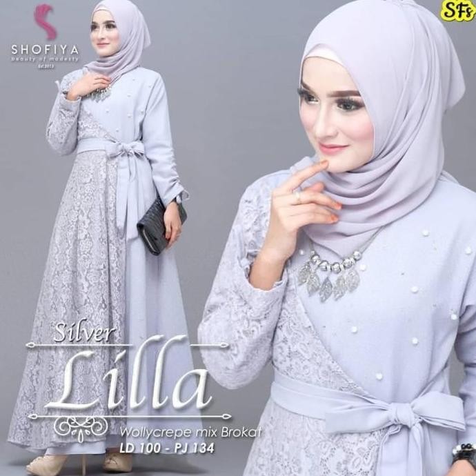 GAMIS PESTA BROKAT TERBARU 5 WARNA / LILLA GAMIS WANITA TERMURAH