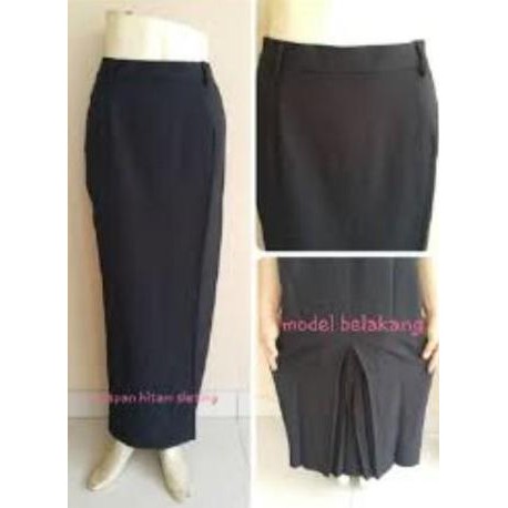 rok span panjang syakira rok kerja lipit belakang