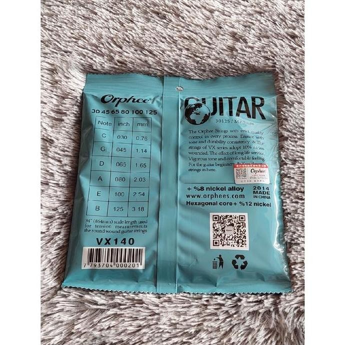 TERBARU Senar Bass Orphee 6Strings Original VX 140 - Senar Bass Elektrik Orphee Original VX 140