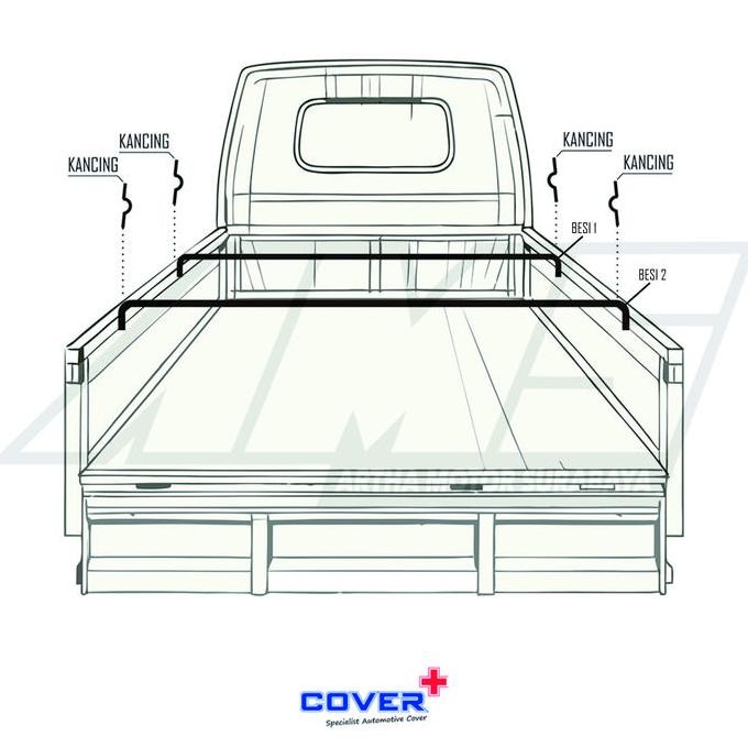 Cover Terpal Tutup Bak Mobil Pickup Kijang Super Grand Kapsul Short Long