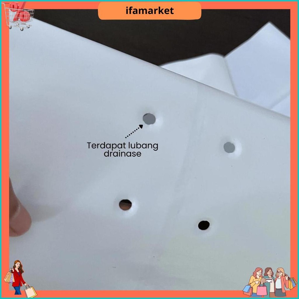 Polybag Putih 40 X 40 Isi 50 Lembar - Polybag Putih / Putih-Hitam Cod