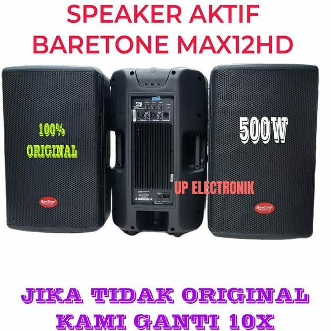 NEW BARETONE MAX-12 HD SPEAKER AKTIF BARETONE MAX12HD 500WATT 1 PCS