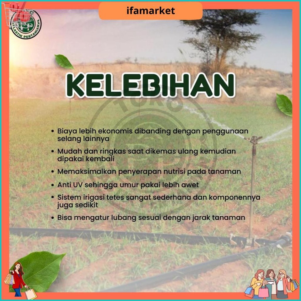 Selang Drip 30 Micron 3 Dim 50 Meter - Selang Irigasi 3 Inch Termurah Banget