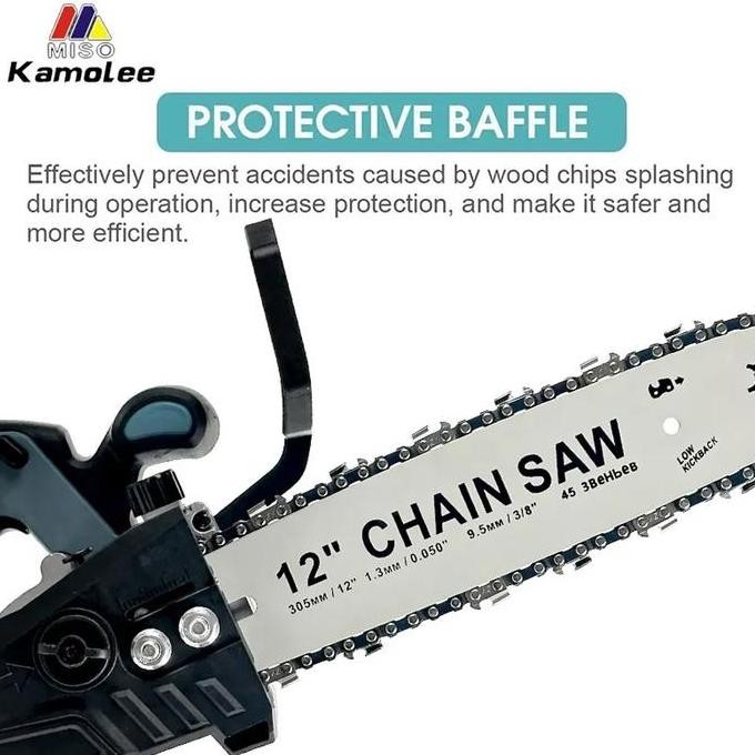 Kamolee Gergaji Batrai Tanpa Kabel besar 12 Inci Chain Saw Brushless