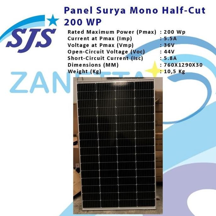 Solar cell 200wp monocrystalline Halfcut Zanetta