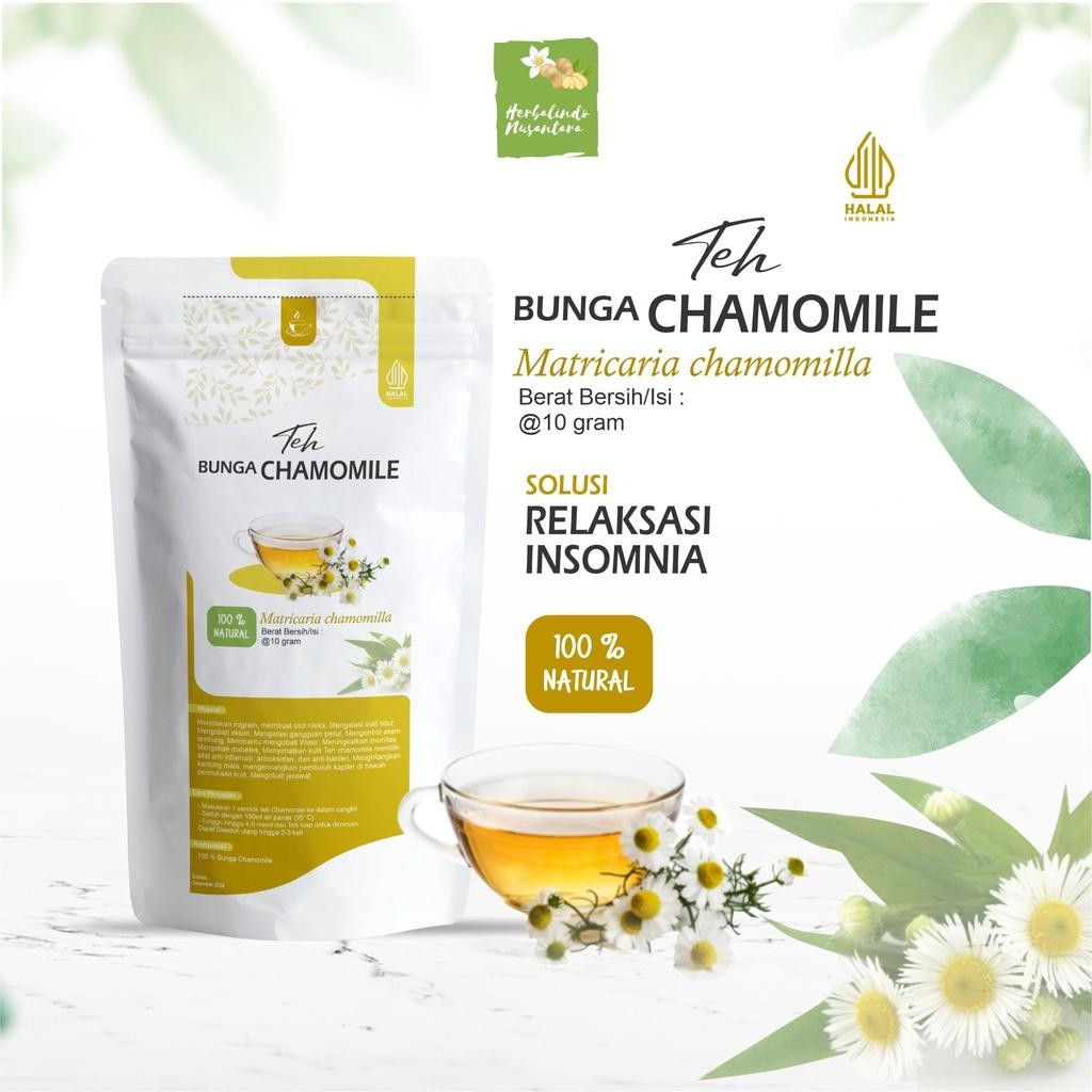 

SBID Teh Chamomile, Chamomile Tea, Teh Camomile, Camomile, Camomile Tea Herbal untuk Relaksasi dan Anti Insomnia