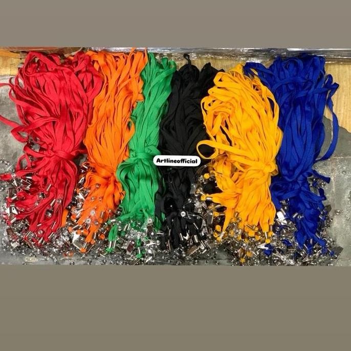 

Tali id card 1cm jepit tali gantungan isi 100pcs | Nametag |tali gantungan |Id holder