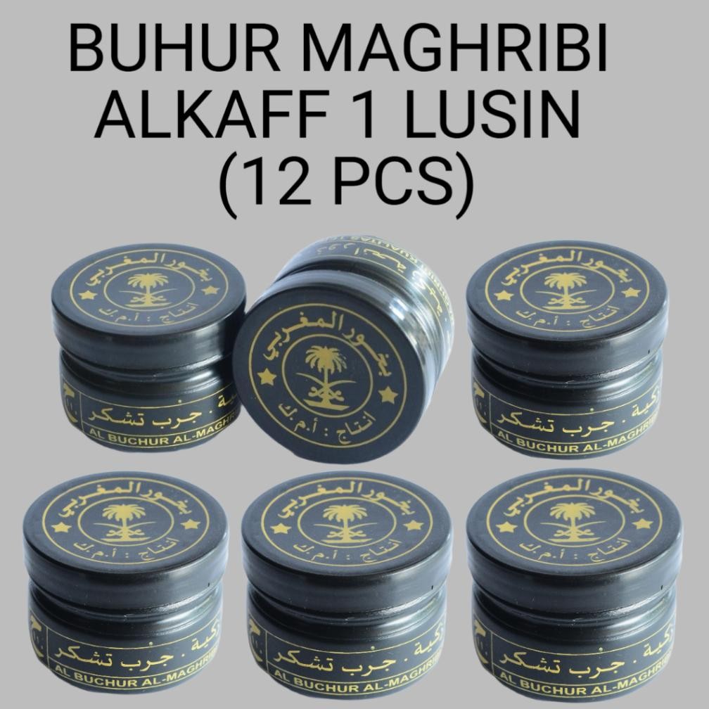 BUKHUR ALMAGHRIBI ALKAFF 1 LUSIN MAGRIBI AL MAGHRIBI BAKHOOR BUHUR  DUPA GAHARU BUKHUR ORIGINAL ALMA