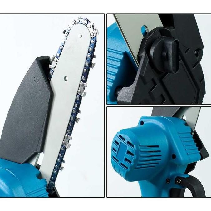 Mesin Gergaji Kayu Portable Cordless Chainsaw Rechargeable