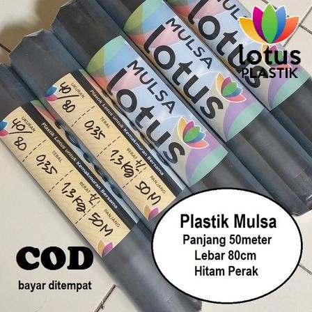 plastik mulsa pertanian hitam perak 1 rol roll Lebar 80 cm Panjang 50 meter tebal kuat murah